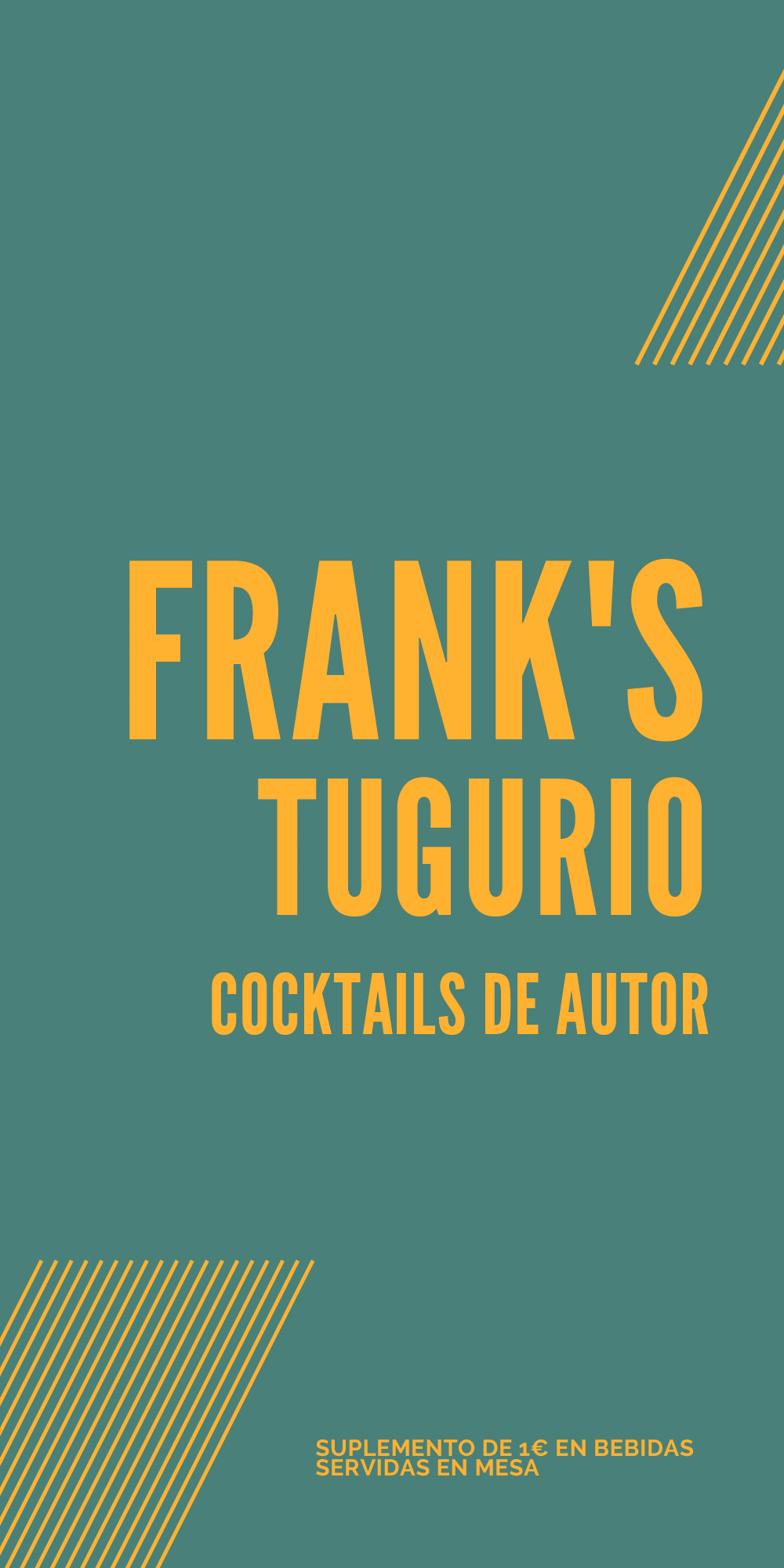 Carta Cocktails Franks Tugurio